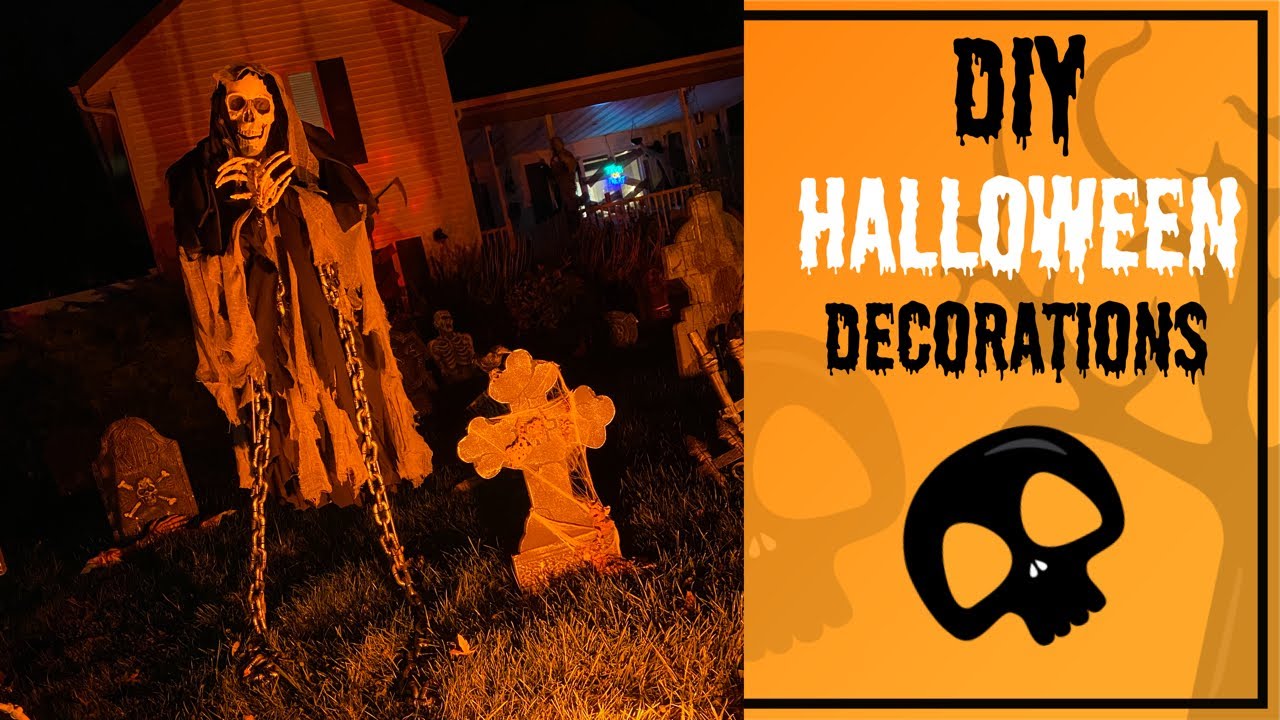 DIY Halloween Skeleton/Grim Reaper decoration - YouTube