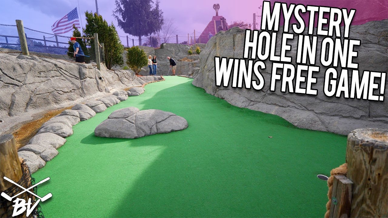 WINNING FREE GAMES OF MINI GOLF WITH HOLE IN ONES! | Brooks Holt