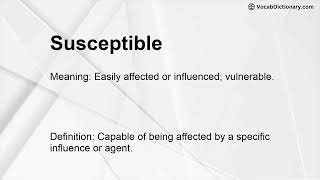 Susceptible Meaning