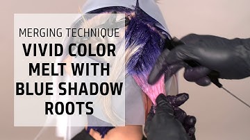 Vivid Hair Color Melt with Blue Shadow Roots | Let