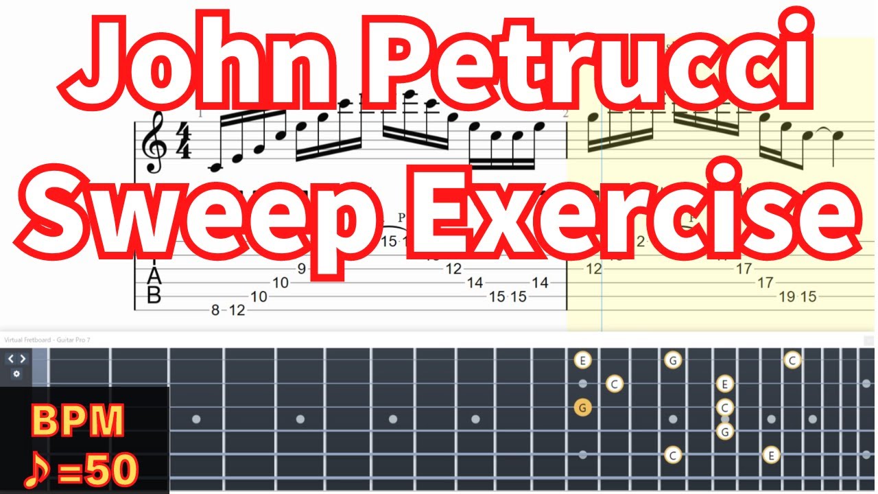 Gatar Sweep R John Petrucci's Guitar Sweep Exercise: Basics to Advanced【Technical ...