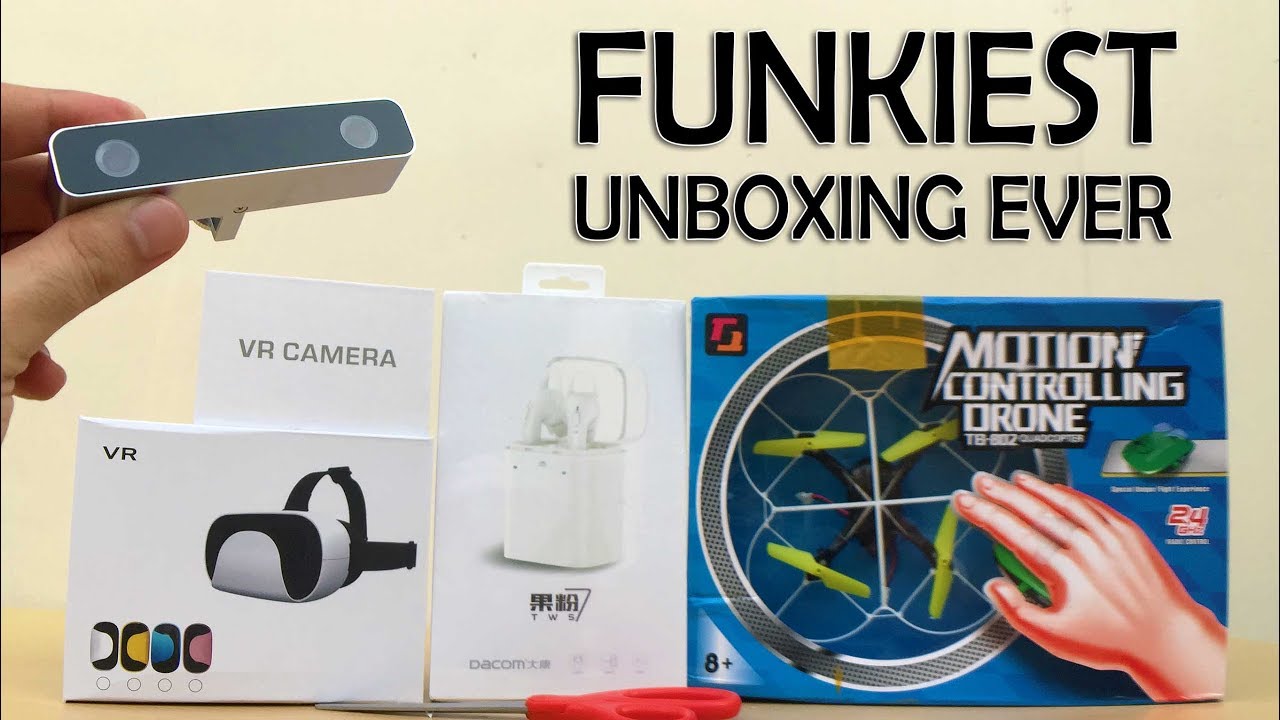 Fly this drone with your hand and more! Funkiest Unboxing ever!