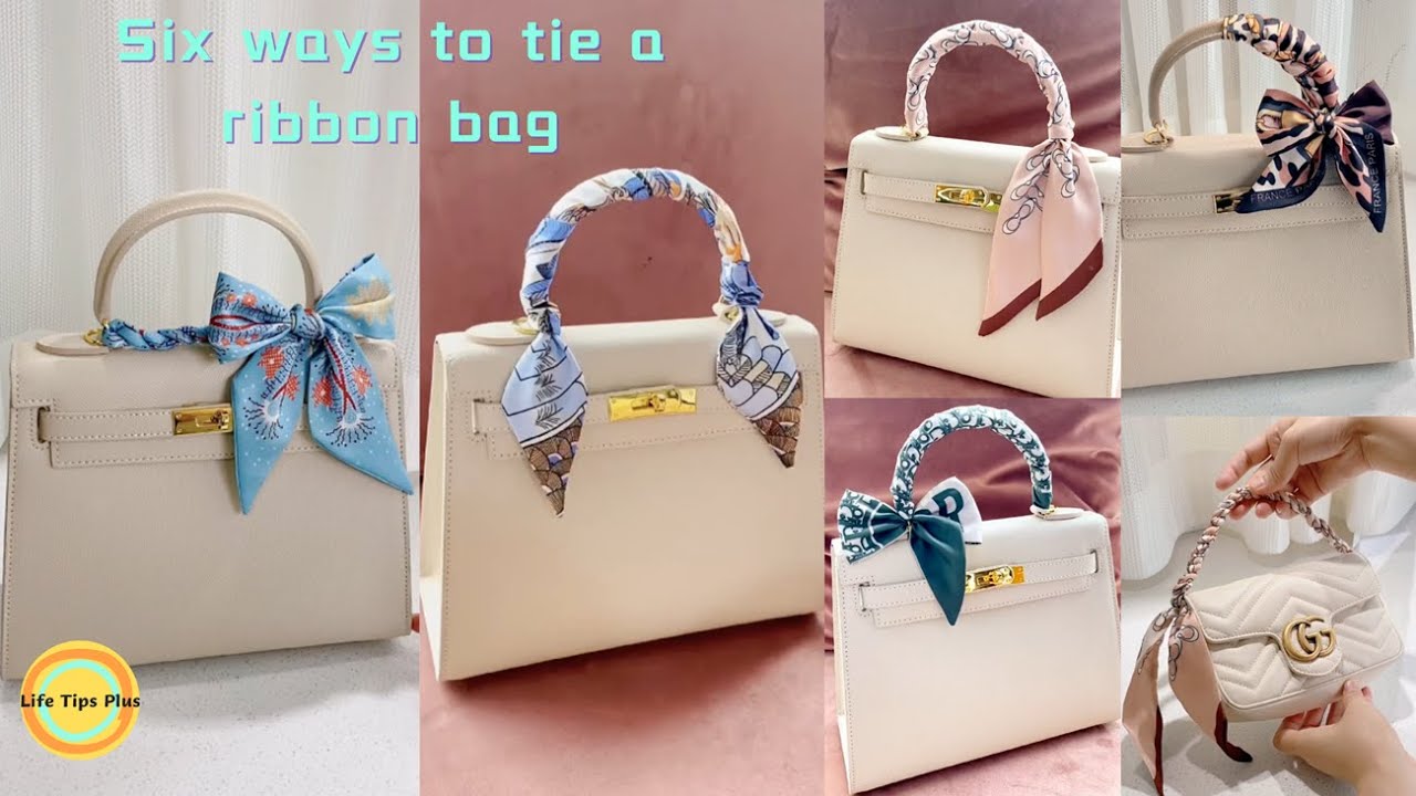 6 Ways to Tie Hermes Twilly (How to wrap Twilly onto Handbags: Birkin/  Kelly/ Lindy/ Garden Party) 