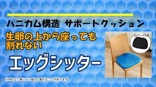 生卵の上から座っても割れない！？長時間座っても疲れにくいサポートクッション【エッグシッター】