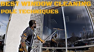 BEST WINDOW CLEANING POLE TECHNIQUES | BASIC TO ADVANCED