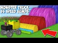 I became A MONSTER TRUCK vs BIG &amp; SMALL SPEED BUMPS in Minecraft ! NEW SECRET CAR !