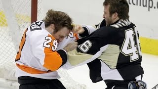 Penguins Vs Flyers Line Brawl 2011-12 HD