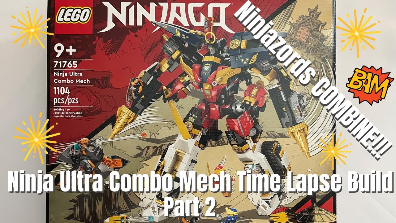 NINJAZORDS COMBINE!!! Lego Ninjago Ninja Ultra Combo Mech Time Lapse Build Part 2