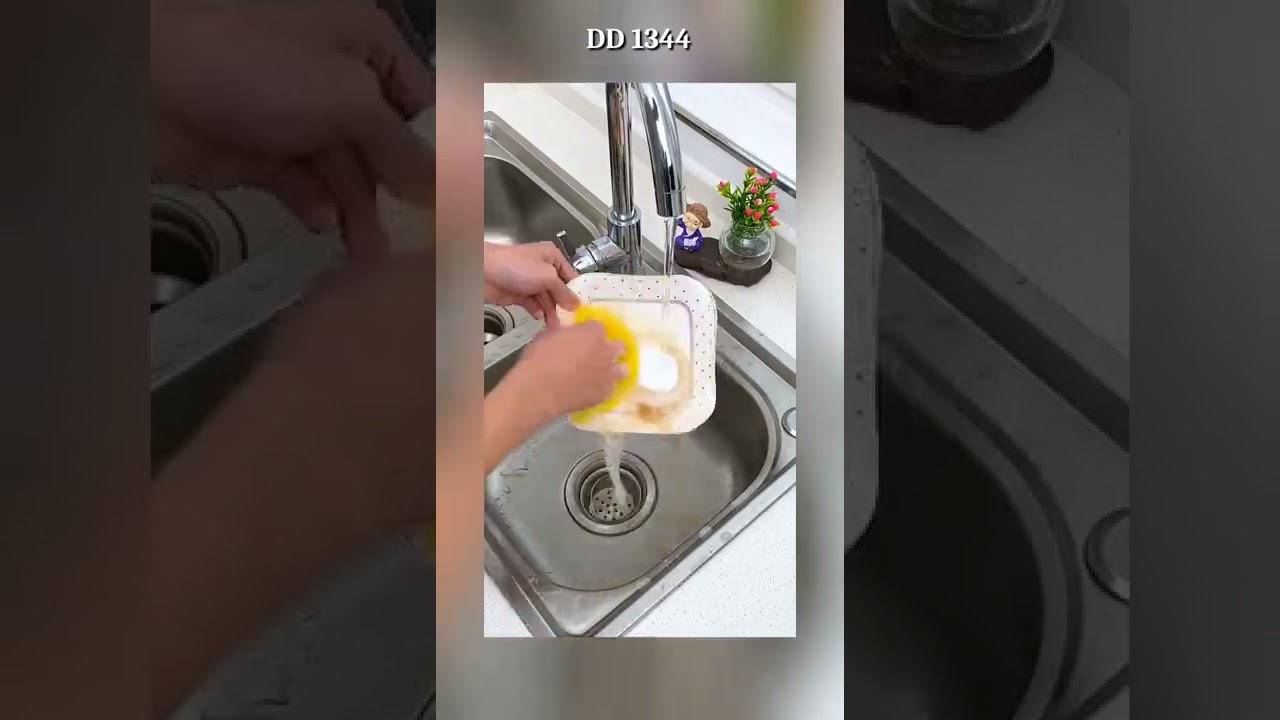 1344 SILICONE DISH SCRUBBER SPONGE MILDEW FREE, NON STICK, HEAT RESISTANT