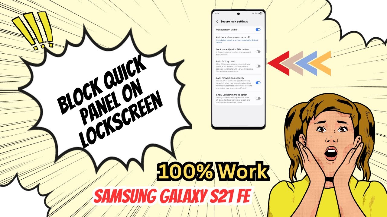 How To Block Quick Panel On Lockscreen | Samsung Galaxy S21 Plus & S21 FE Tips 2025!