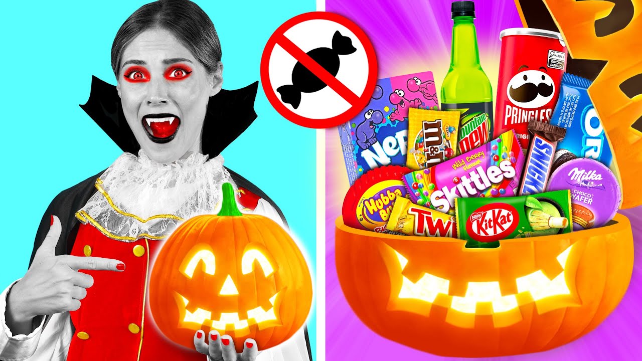 Cara Menyembunyikan Permen ke Dalam Pesta Halloween | Prank dan Trik Keren Fun Tun
