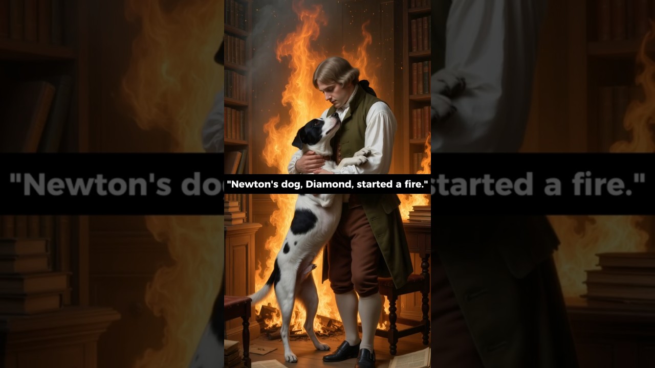 NEWTON'S DOG, DİAMOND, STARTED A FİRE