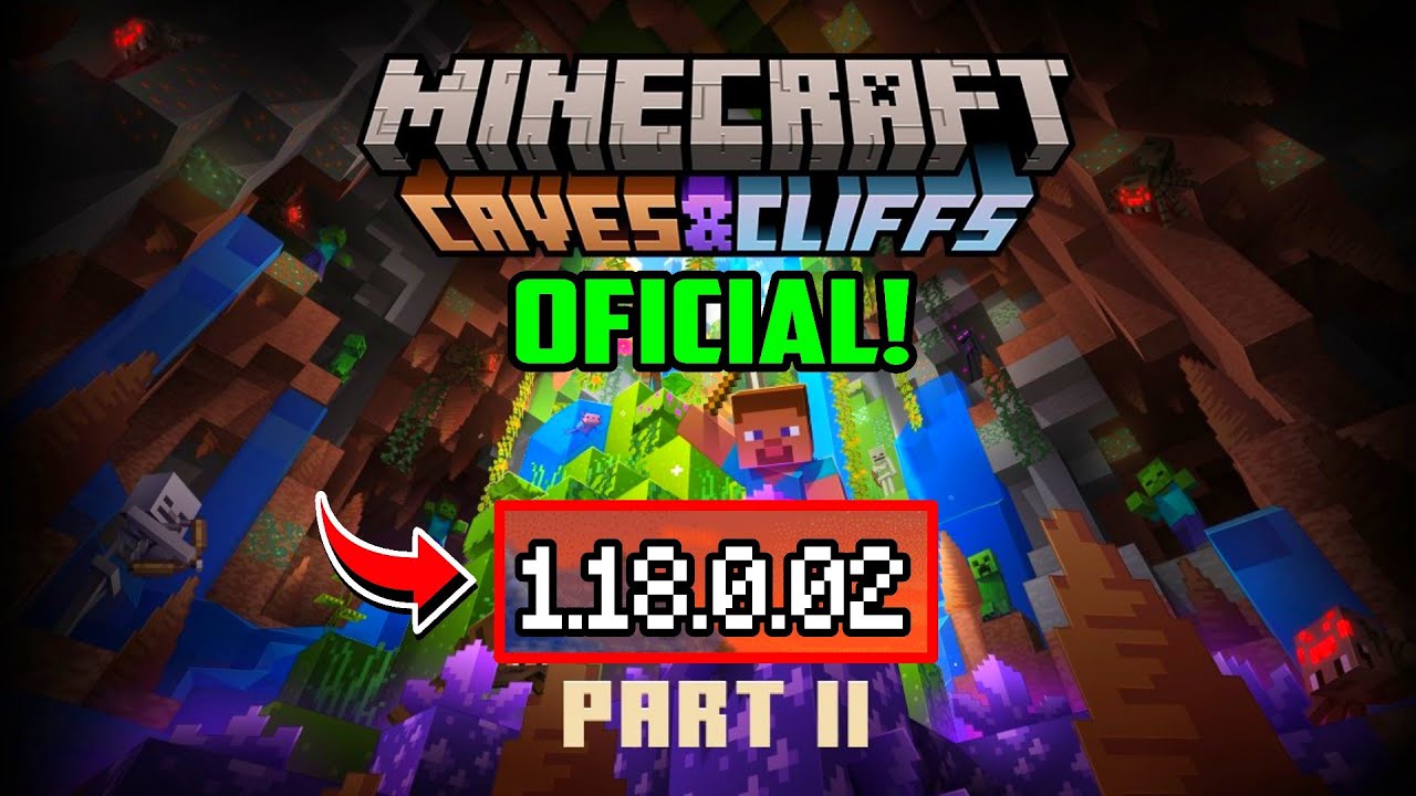 MINECRAFT PE 1.18.0.02 OFICIAL - ATUALIZAÇÃO CAVE AND CLIFFS PARTE 2  LANÇADA !! 