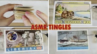 ASMR Small Stamp Collection ! Must watch so Tingly with lots of Visuals!