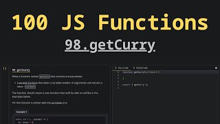 98. getCurry | Solving 100 JS Functions