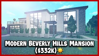 Roblox l Bloxburg l Modern Beverly Hills Mansion Speedbuild ($332k)☀️