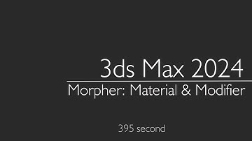 3ds Max 2024: Morpher: Material & Modifier