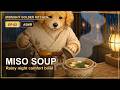 Golden Retriever Chef Makes Rainy Night Miso Soup | Cozy ASMR Animation