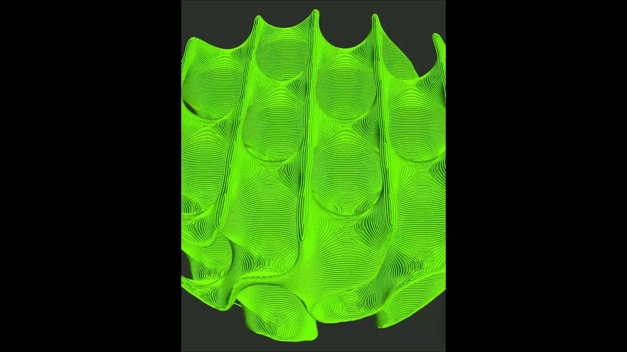 Epic Digital 3D Print Timelapse | Green Egg Wave Animation in HD