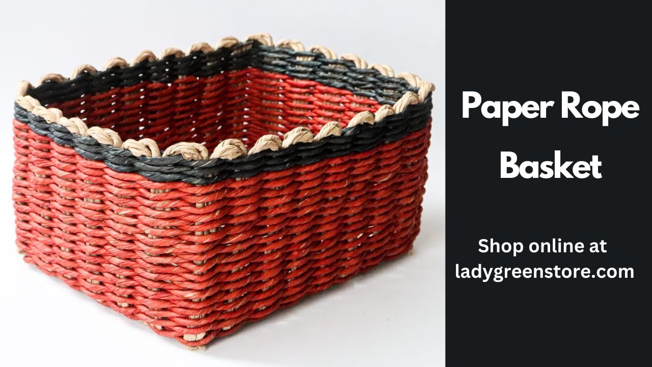 Paper Rope basket YouTube