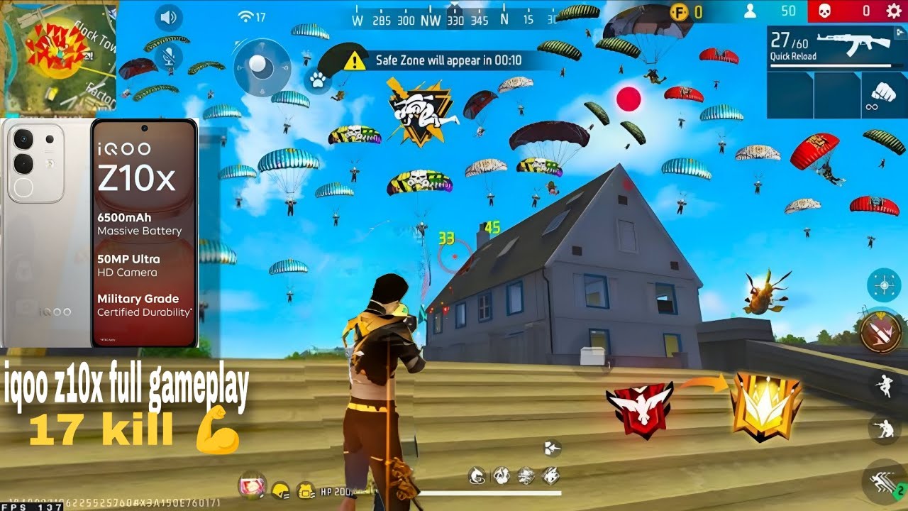 Iqoo z10x gameplay Groza+Mp40 full gameplay 🎯🔥 99% headshot Rate🙏