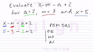 Evaluating Expressions with Subtraction using Substitution of Variables