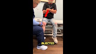 Man Takes NEEDLE To The Knee With NO REACTION @ceciliar96