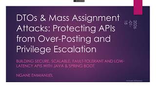Lesson 6 – DTOs & Mass Assignment Attacks | Prevent Privilege Escalation in Spring Boot APIs Wealth