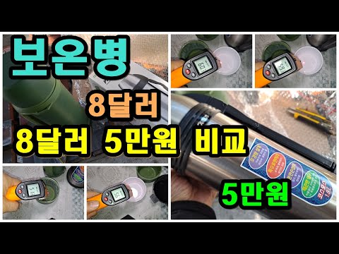 [보온병비교] <strong>보온병</strong> 8달러, 코스모스5만원 비교,영하3도,12시간 후