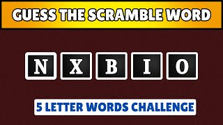 Guess the 5 Letter Words | 5 letter Scramble Word Challenge | Quiz World Sunita