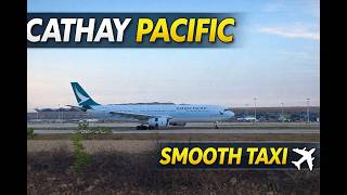 Cathay Pacific Widebody Taxiing at Sunset ✈️ | Beautiful Airport Action 4K screenshot 4
