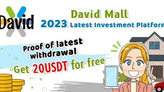 الربح من الانترنت للمبتدئين مع هدية تسجيل $20 واثبات السحب DAVID Mall 2023 best shopping platform