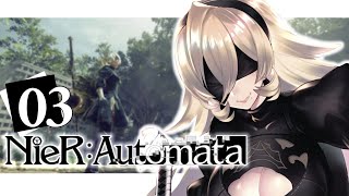 【#03 NieR:Automata (ニーアオートマタ) 】命もないのに、殺しあう。【 ニュイ・ソシエール / にじさんじ 】