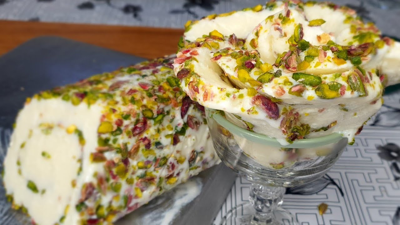 البوظة العربية الشامية المنتظرة بالبيت وبدون ماكينة وبدون دق  واسهل من المهلبية #شيف_نبيل