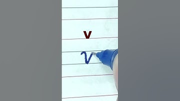 How to write small letter v | Cursive writing a to z #cursivewriting #handwriting  #shorts