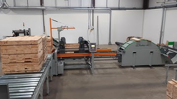 automatic wood cross cutting stacking line