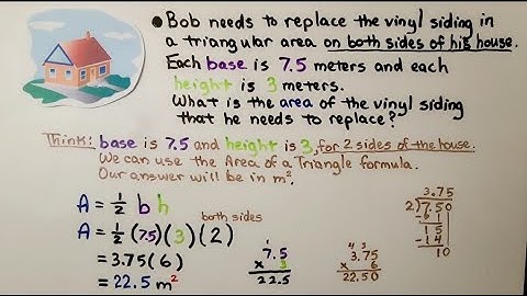 6th Grade Math 13.2b, Problem Solving Using Area of Triangles