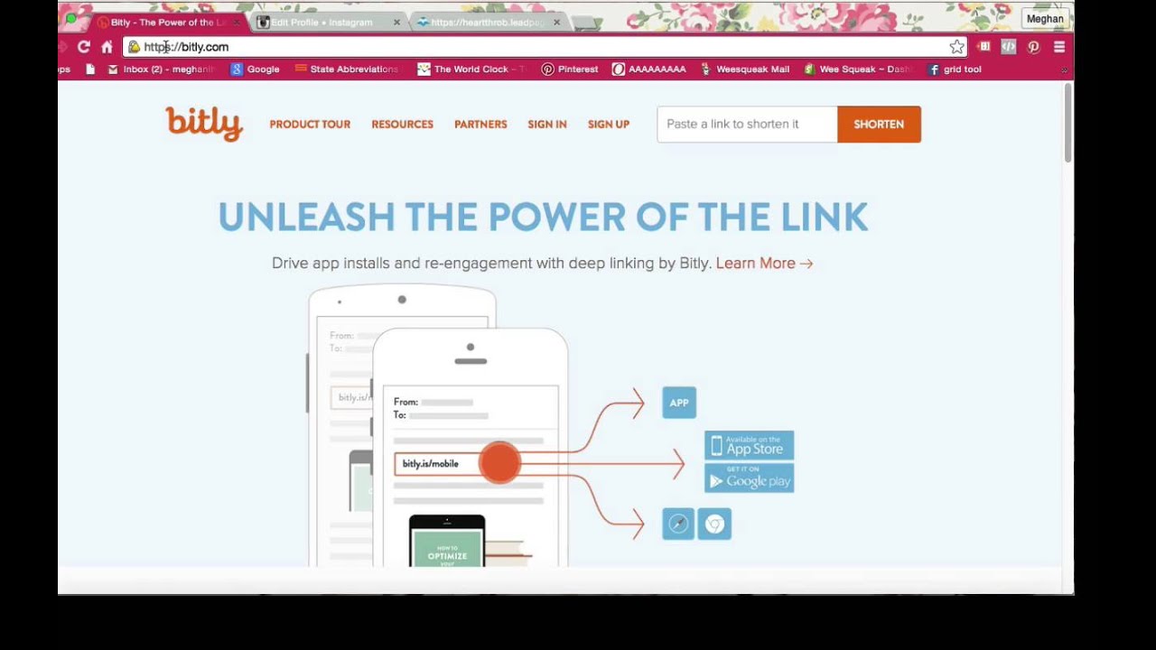 Shortening URLs using bitly and adding a link to your IG profile! - YouTube