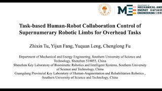 Task-Based Human-Robot Collaboration Control of Supernumerary Robotic Limbs for Overhead Tasks