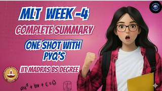 MLT Week 4 Full Explanation | IIT Madras BS Degree | Concepts + Examples