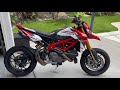 Added Rizoma Bar Ends to Close the Gap Between My Mirrors and the Grips on the Hypermotard 950 SP!