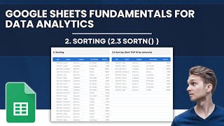 Google Sheets Fundamentals for Data Analytics | Sorting (2.3 SortN () )