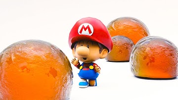 Mario, Baby Mario Vs Giant Balls | Softbody Simulation | Baby Mario Bros