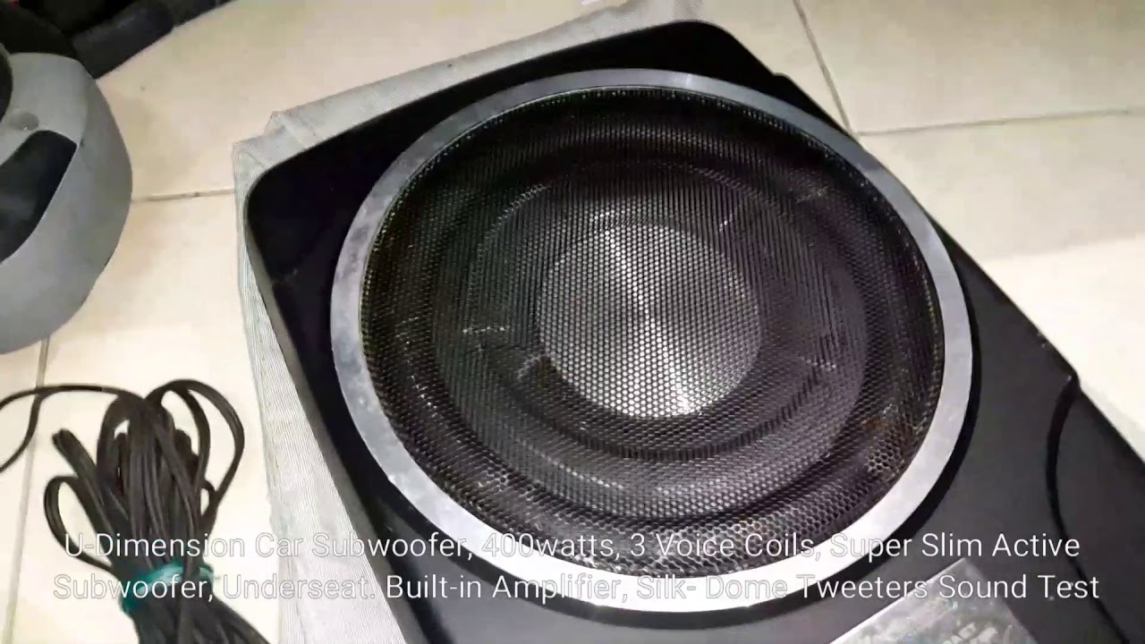slimline subwoofer with built in amp
