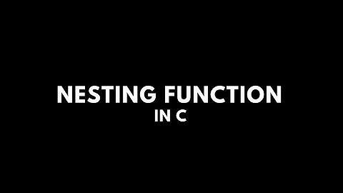 Nesting function program in c tutorial #cprogramming #tutorial