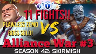 MCOC - Alliance War - Season 42 - War #3 - 11 FIGHTS!! - Kingpin Vs Korg (Node 46) + Zemo Boss Fight