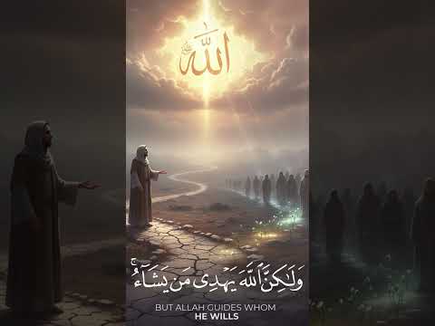 إ ن ك ل ا ت ه د ى م ن أ ح ب ب ت و ل  ك ن ٱلل ه ي ه د ى م ن ي ش آء