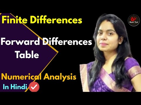 Forward Difference Table | Forward Difference Table Example | Finite Differences|Forward Difference