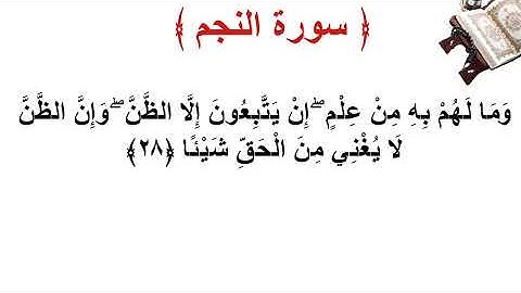 سورة النجم الأية 28