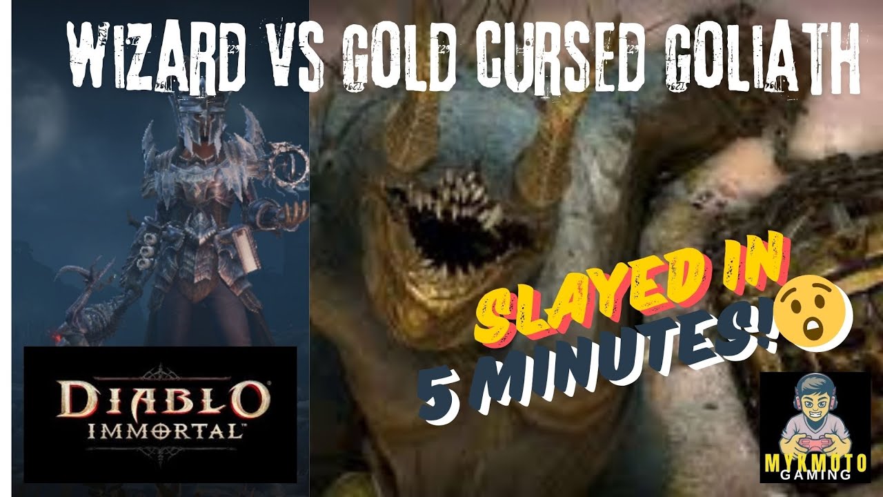 Diablo Immortal SOLO Gameplay "Wizard vs. Avarice the Gold Cursed Goliath" Hell 2Slayed in 5 minutes